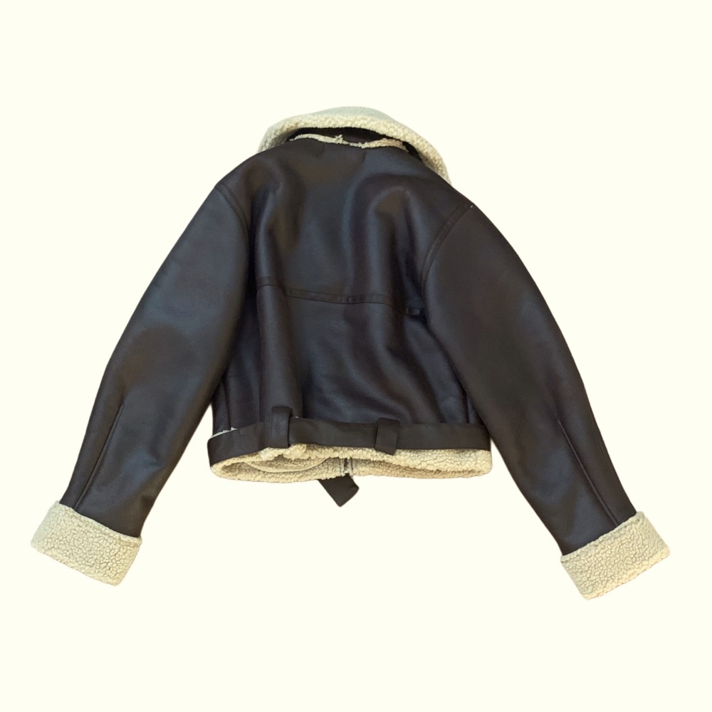 Faux leather Aviator Jacket - Picture 2 of 3